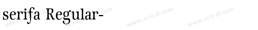 serifa Regular字体转换